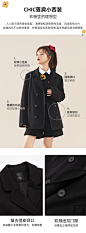 阔色黑色毛呢大衣2020秋季新款女装小个子少女休闲西装外套预售-tmall.com天猫