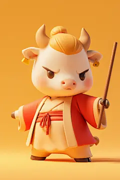 十二生肖功夫牛形象动物模型