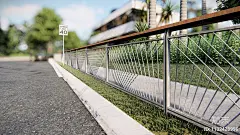 现代景观围栏护栏SU模型下载【ID:1132428956】