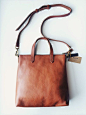 brown leather tote #madewell: