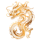 金箔材质龙年龙元素新年