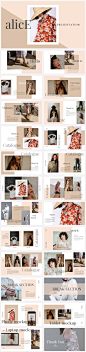 YL002【轻简】简约时尚杂志风欧美女性服饰品牌策划PPT模板-淘宝网