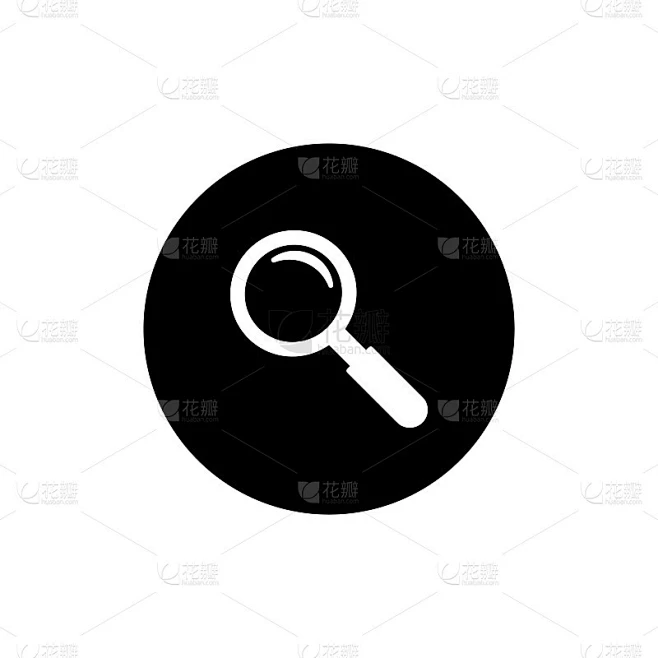 search icon button vector素材-花瓣网