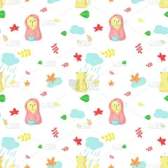 可爱的,秋天,猫,四方连续纹样,纺织品,壁纸,小的,动物,装饰物,儿童