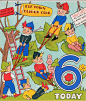 Vintage Retro Childs 6 Today Elves Elf Birthday Card 30s 40s Unused Z40 : US $2.83 in Home & Garden, Greeting Cards & Party Supply, Greeting Cards & Invitations
