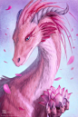 184_Pink dragon Valentine day dragon Sakura dragon Idk... - #Day #Dragon #fantasy #Idk #pink #Sakura #Valentine