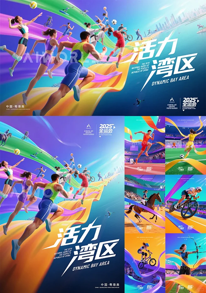 从0到1的ai创作 | 有张力的运动海报设计 - 小红书-花瓣网