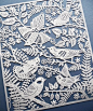 Wild Birds - 8x10 Print of Original Papercut Illustration