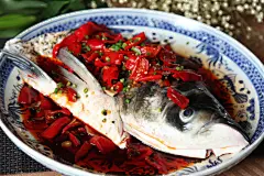 高清美食菜品菜谱剁椒鱼头JPG图片