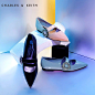 CHARLES＆KEITH新品玛丽珍鞋SL1-71720011半宝石圆形女士尖头鞋
