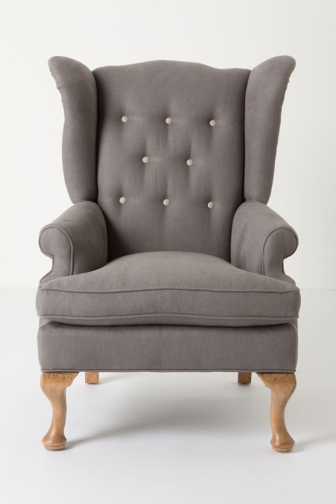 Wingback grey armcha...