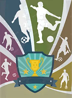 卡通适量为国加油足球海报背景矢量图 设计图片 免费下载 页面网页 平面电商 创意素材