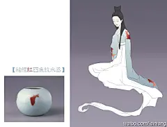  #古风#古董拟人图文介绍
【名称】清康熙釉里红四鱼纹水丞 　　
【类别】瓷器、釉里红瓷 　　
【年代】清康熙年间 　　
【文物原属】清宫御用瓷器 　　
【文物现状】现藏北京故宫博物院 　　
【简介】 　　
高8.3cm，口径6cm，足径5.3cm。 　　
丞敛口，圆腹，卧足，形似钵。内外施青白釉，足沿无釉。外壁饰釉里红游鱼，姿态各异。外底心有青花楷书“大明宣德年制”双行六字款。 　　
釉里红是康熙时瓷器的重要品种之一。康熙时期瓷器有落本朝款的，也有仿前朝款的。此件水丞造型、纹饰具有康熙
