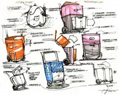 【新提醒】推车设计方案快速表现 - 产品设计手绘 - 中国设计手绘技能网