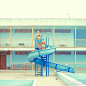 #Flipboard图说#｜来自斯洛伐克的摄影师Maria Svarbova以公共泳池为背景，拍摄了一组名为《泳池》的照片，使用清透犹如薄荷糖的色调与轻盈的曝光度，搭配着模特结冰似的表情与定格动作，摄影师巧妙地运用了这种极致清凉的超现实风格，有没有给置身于炎炎夏日的你带来一抹清凉？