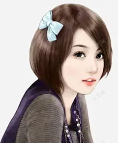 手绘美女 平面电商 创意素材
