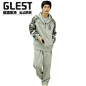 【glest运动旗舰店】GLEST运动套装 男士秋冬新品加厚休闲运动服加绒连帽卫衣大码包邮#秋冬##加厚##男士##