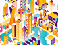 GULF PRINT & PACK : Just to prove we don't sit around drawing moustaches all day: here is a isometric poster we did for a big packaging printing event in Dubai.Drawing facial hair actually makes up only 90% of our job.