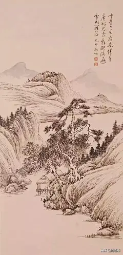 精美山水画100副，太全了~