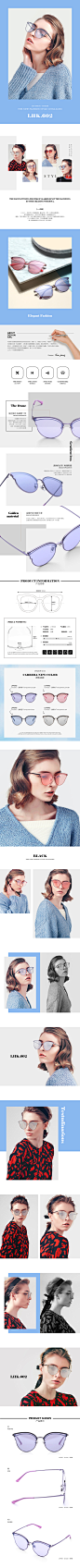 LOHO墨镜女2018新款韩版潮明星款眼镜优雅透明色复古太阳镜LHK602-tmall.com天猫