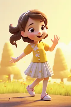 喜欢跳舞兴趣爱好女孩插画