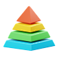 Pyramid Chart 3D Illustration