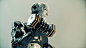 arm gym man robot sport effort Cyborg Health robotic dumbbell training strength Technology futuristic Weightlifting