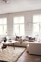 哥本哈根的纯色素雅时尚公寓#创意家居# #zakka# #简约# #客厅# #北欧风格#