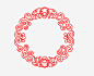 古典中式花纹圆形边框PNG图片