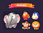 LingoLand Animals mobile app cute smile tape penguin monkey lion parrot elephant character game