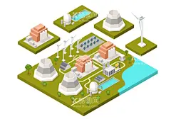 工厂插画  - 源文件下载【酷图网】扁平,手绘,插画,动画,儿童画,插图,卡通,首页,商务,UI,界面,网页,页面,鼠绘,简约,场景,创意,信息,交流,社交,主页,工地,施工,厂房,建筑,工厂,楼房,