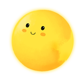 卡通手绘中秋节可爱月亮免扣png