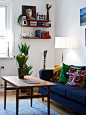 客厅 简约 北欧 小户型图片来自变色龙在53平米蔚蓝春色的公寓的分享 #客厅#