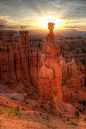 Thor's Hammer at Sunrise - Bryce Canyon National Park - Utah, USA.: 