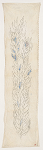 Leaves 3
艺术家：路易丝·布尔乔亚
年份：2006
材质：Etching, ink and pencil on fabric
尺寸：173.1 x 52.7 CM