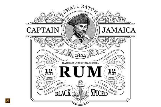 Rum Label Vintage Lo...