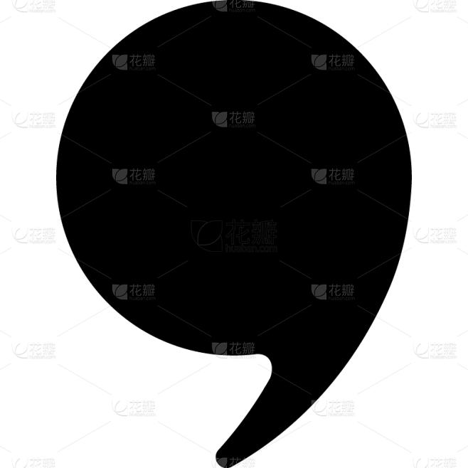 教育培训简约标点符号逗号元素贴纸
