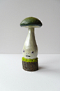 Clay Mushroom Sculpture - Whimsical Mushroom Figurine - Polymer Clay Mushroom - Magical Clay Mushroom Decor - Witch Kitchen Decor - OOAK