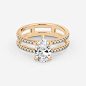 The Double Band Pear Engagement Ring in Rose Gold | VRAI