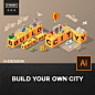 Build Your Own City Isometric 城市建筑等距视图矢量素材-淘宝网