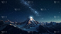 夜空山峰自然风景