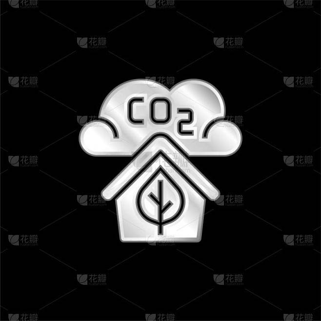 空气质量镀银金属图标