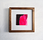 Modern Canvas Art, Bright Pink Abstract Painting, Office Wall Art, Neon, Black, 2 piece set, Elizabeth Ellenor