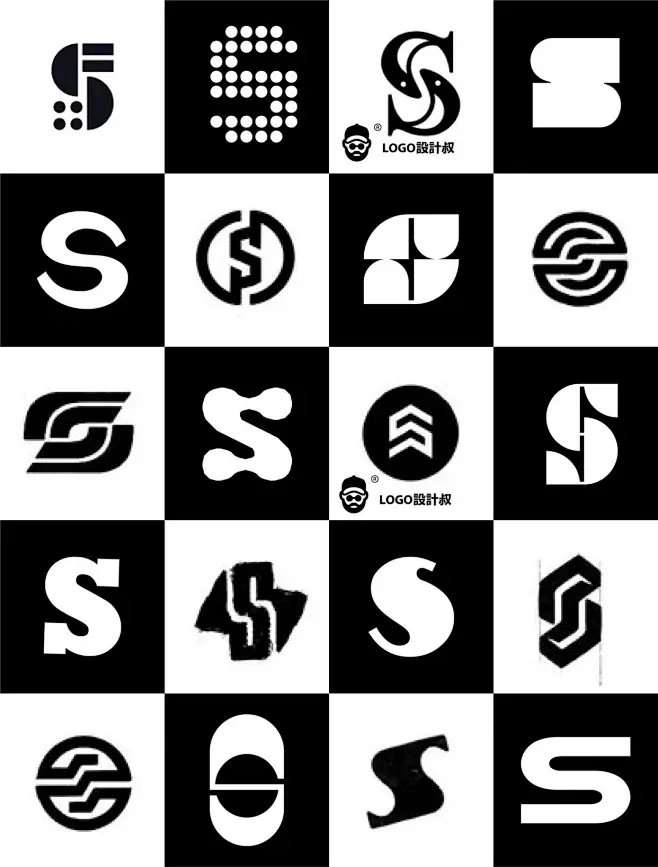 灵感采集⭐300个字母 S元素图形logo设计分享-花瓣网