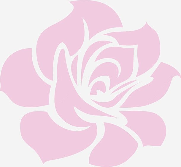 玫瑰高清素材 情人节 手绘 玫瑰 粉色 ...