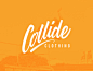 Custom Hand lettering logo for collide clothing. Watch the process video here https://youtu.be/LeN_2yJH6xc
