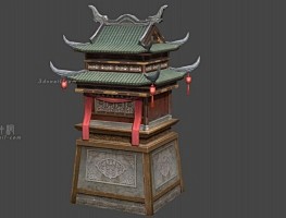 古代小房子，牌楼，角楼