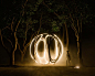 ling-li tseng's the search of the glow installation lights misty forest in taiwan