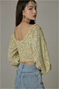 Lily Flower Crop Blouse