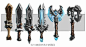 【武器】夸张变形，游戏中战斧战锤设计的收集